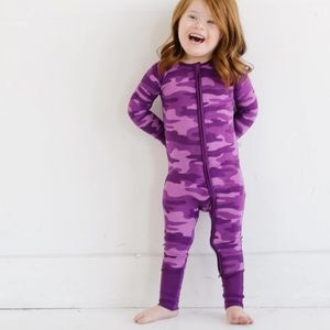 NWT Little Sleepies Bamboo Berry Camo Viscose Zippy Sleeper Pajamas